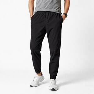 Ministry of Supply Mens Travel Jogger Pants Black XL Stretch Zip Ankle